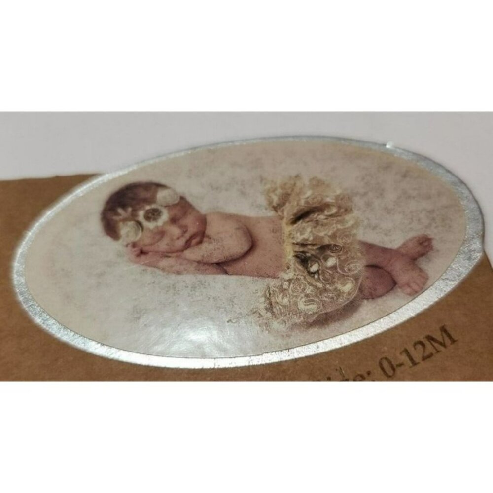 So'Dorable 2 Piece Holiday Photo Op  Infant Tutu 0-12 Months Brown Cream & Gold